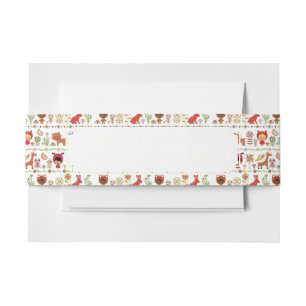 Child and Animals Pattern Invitation Belly Band