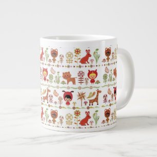 Child and Animals Pattern Large Coffee Mug