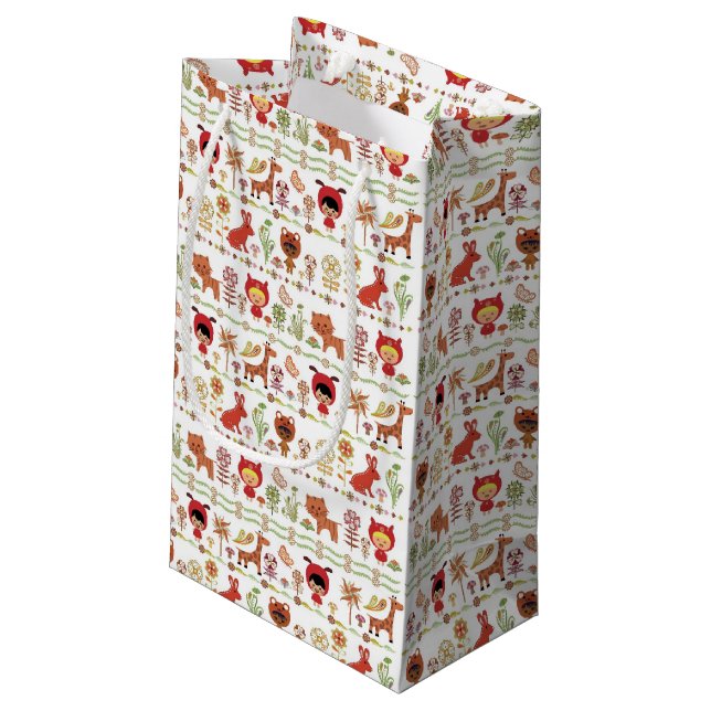 Child and Animals Pattern Small Gift Bag (Back Angled)