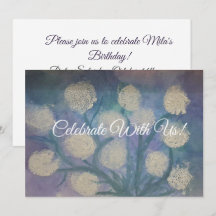 Child Art Floral Dandelions Happy Birthday Flat