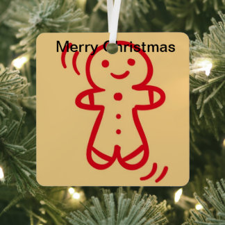 Child Art work on Christmas Metal Ornament