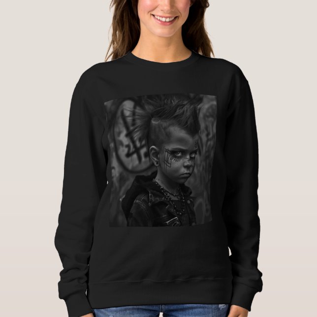 Child as a punker, rebellious child 1 sweatshirt (Front)