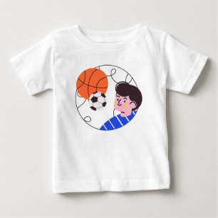 Child Basketballs Soccer Balls Baby T-Shirt