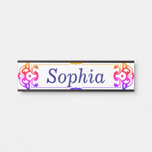 Child Bedroom Door Name Plaque Idea Door Sign (Front)