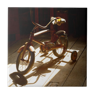 Child bicycle at the former grist mill tile