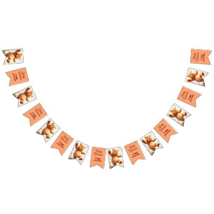 Child Birthday Animals - Cute Teddy Bear 1 Bunting Flags