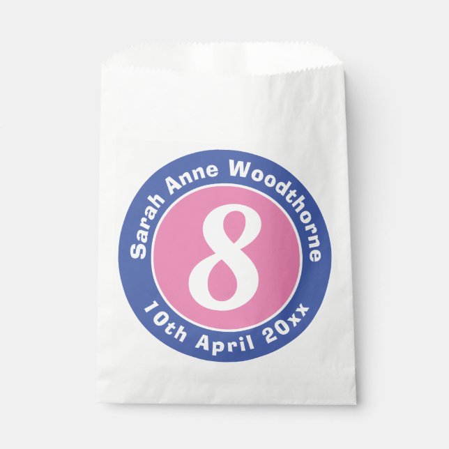 Child Birthday Party Celebration with Age Favour B Favour Bag (Front)