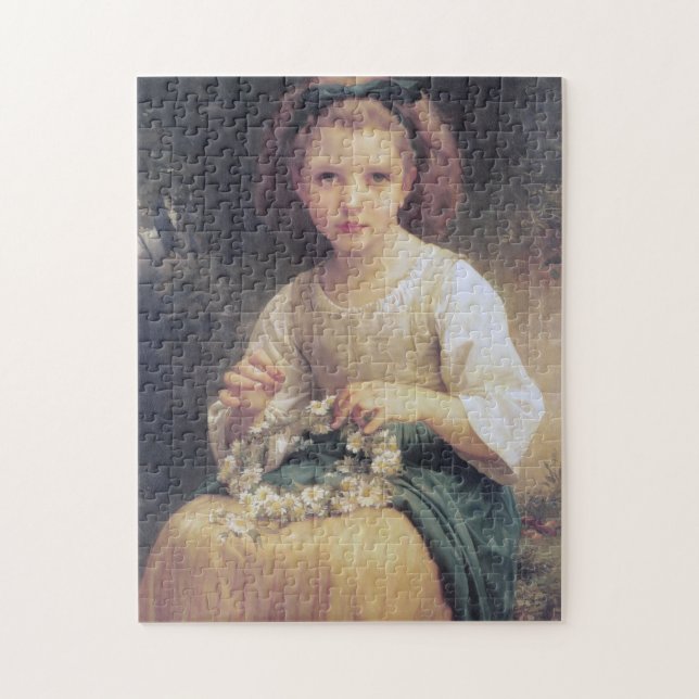 Child Braiding a Crown, Bouguereau Jigsaw Puzzle (Vertical)
