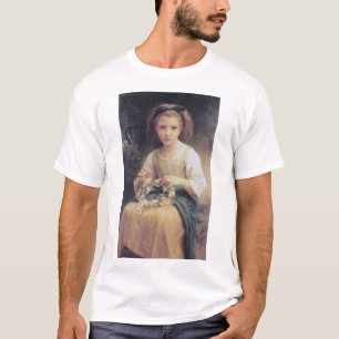 Child Braiding a Crown, Bouguereau T-Shirt