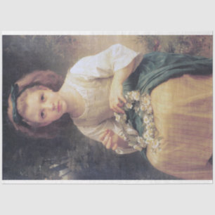 Child Braiding a Crown, Bouguereau Tissue Paper