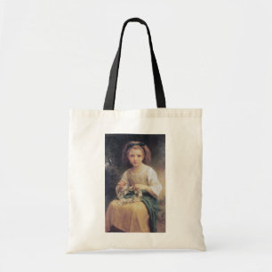 Child Braiding a Crown, Bouguereau Tote Bag