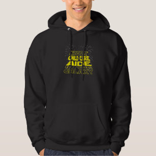 Child Care Aide Cool Galaxy Job Hoodie