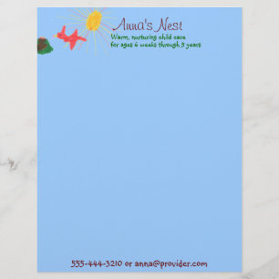 Child care letterhead