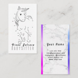 Child Care Nanny Babysitter Colourful Funky Cool  Business Card