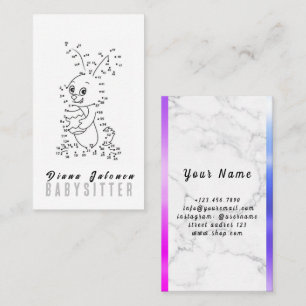 Child Care Nanny Babysitter Colourful Funky Cool  Business Card