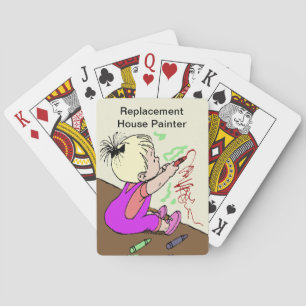 Child Colouring on Wall Replacement House Painter Playing Cards