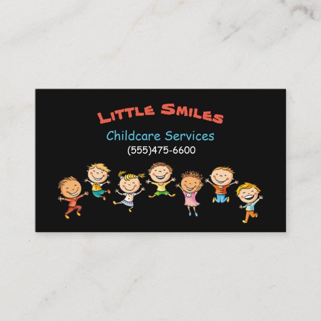 Child Daycare Services Business Card (Front)