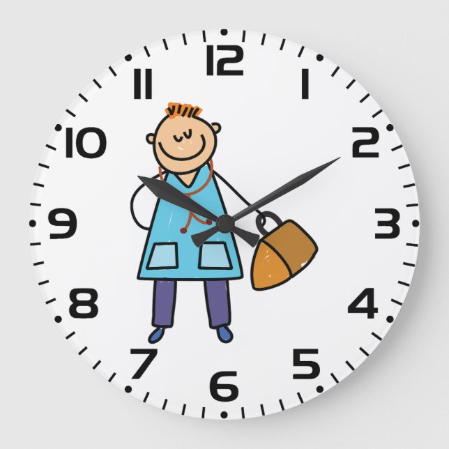 Child Doctor Large Clock (Front)