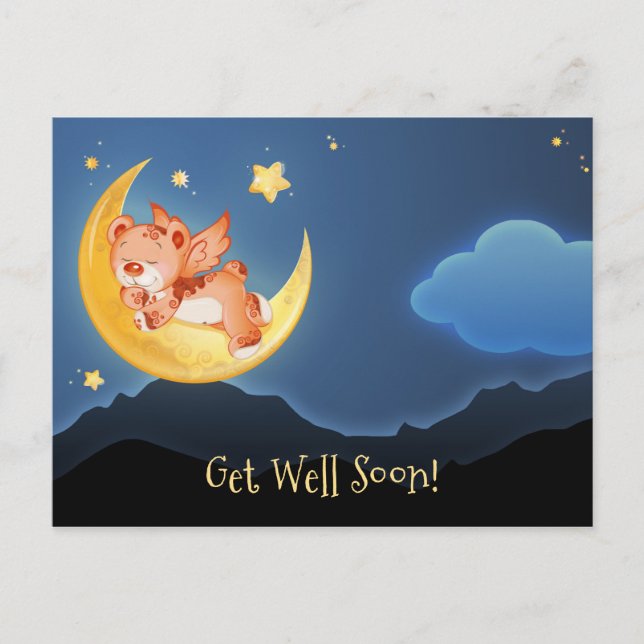 Child Dream Night Get Well Soon Postcard (Front)
