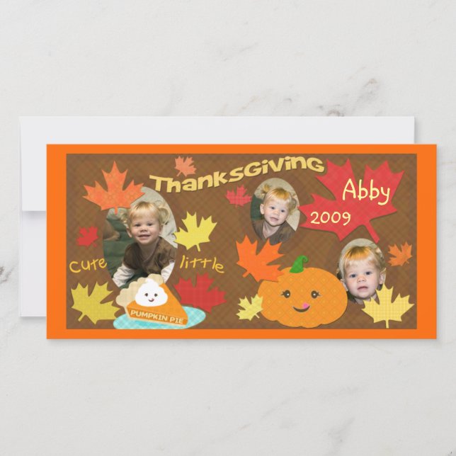 Child / Family Thanksgiving  Photo Card (Front)