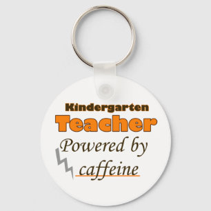 Child gardens Teacher Powered by caffeine Keychain