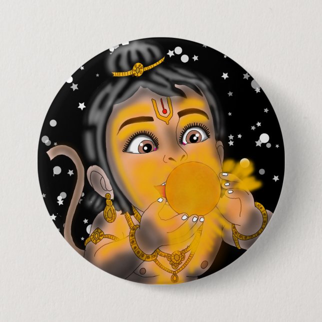 Child Hanuman Button (Front)