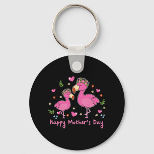 Child Happy Mothers Day Flamingo Bird Graphic Cute Keychain