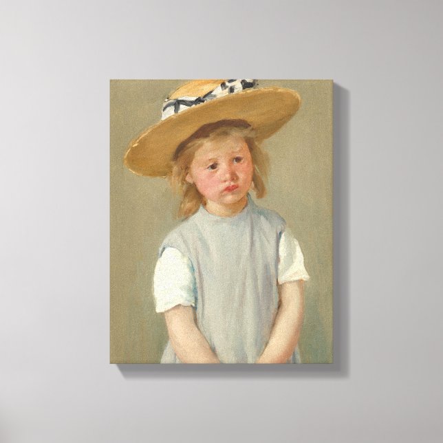 Child in a Straw Hat | Mary Cassatt Canvas Print (Front)