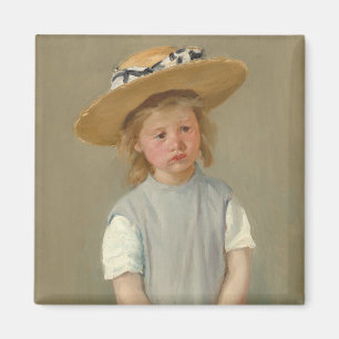 Child in a Straw Hat   Mary Cassatt Magnet
