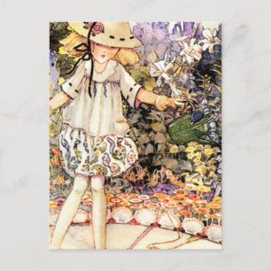 Child in Garden Postcard