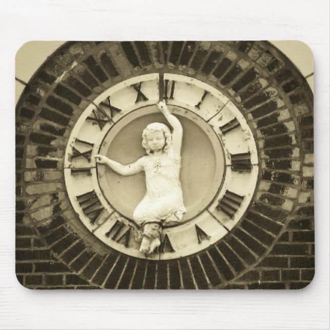 Child in time on old brick building mouse pad (Front)