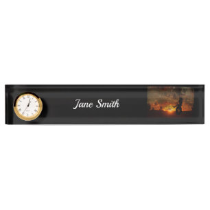 Child In Tire Swing Desk Name Plate