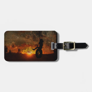 Child In Tire Swing Luggage Tag