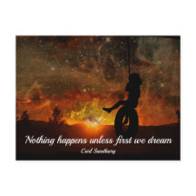 Child In Tire Swing Postcard