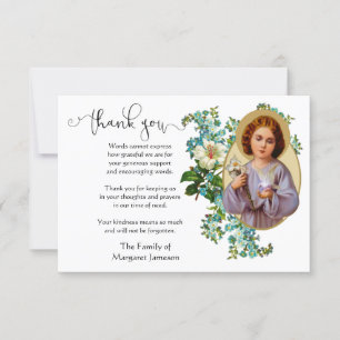 Child Jesus Religious Thank You Condolence Card