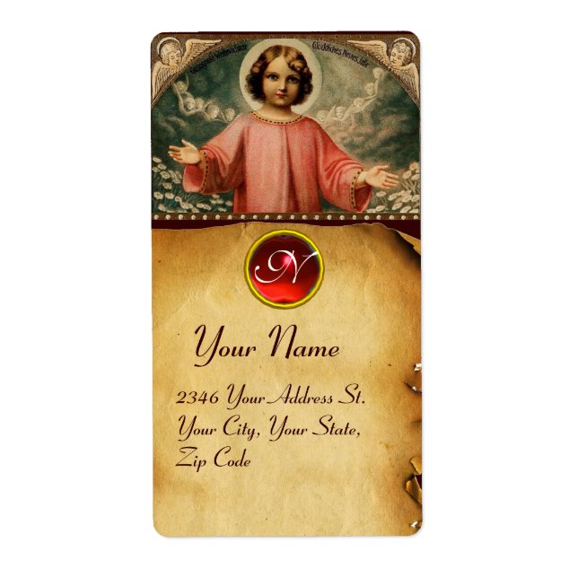 CHILD JESUS WITH ANGELS,  Parchment (Front)