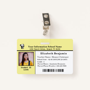 Child Kids ID Identification Card Students School Badge