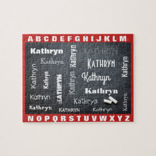 Child Learning To Spell Name Jigsaw Puzzle
