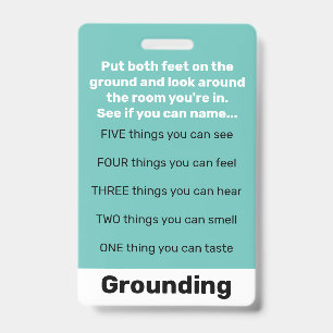 Child Life Grounding Techniques Badge