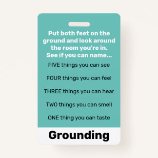 Child Life Grounding Techniques Badge