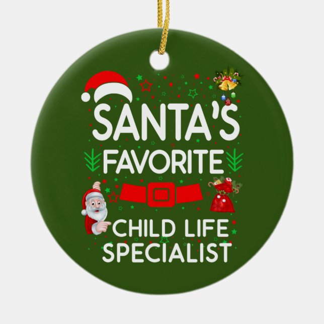 Child life specialist ceramic ornament (Front)