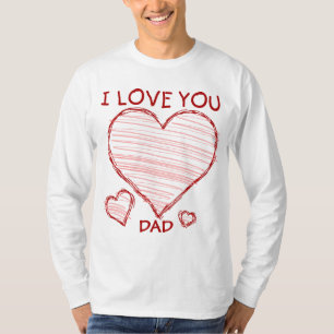Child-like declaration of love in crayon & marker T-Shirt