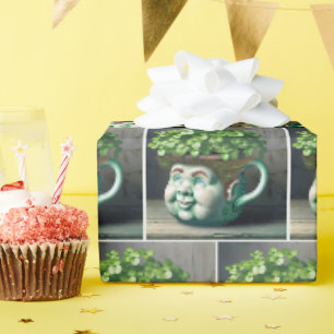 Child-like Flower Pot Wrapping Paper