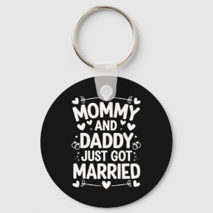 Child Marriage Wedding Bride Groom Mommy And Daddy Keychain
