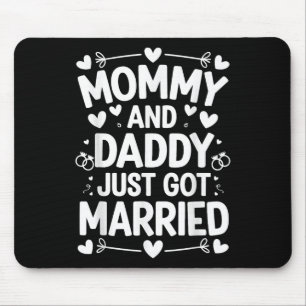 Child Marriage Wedding Bride Groom Mommy And Daddy Mouse Pad