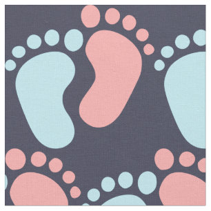 Child motive sweet baby footprints footprints fabric