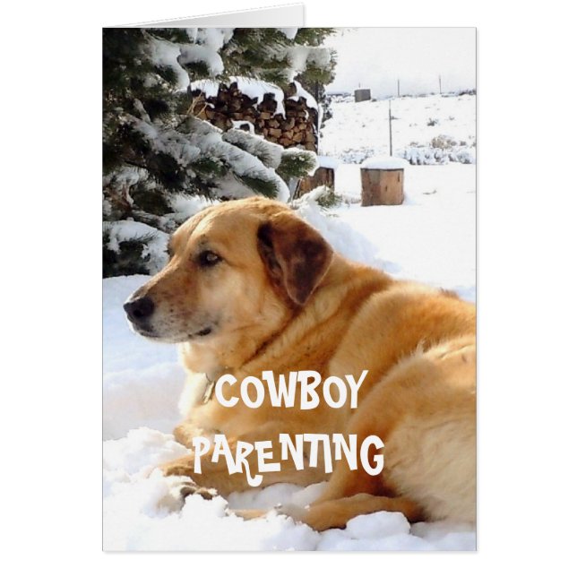 Child Nursing Tips Cute Dog - Cowboy Parenting (Front)