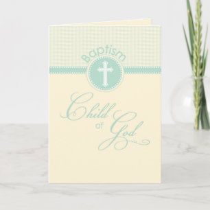 Child of God Baptism, Gender Neutral Green Card