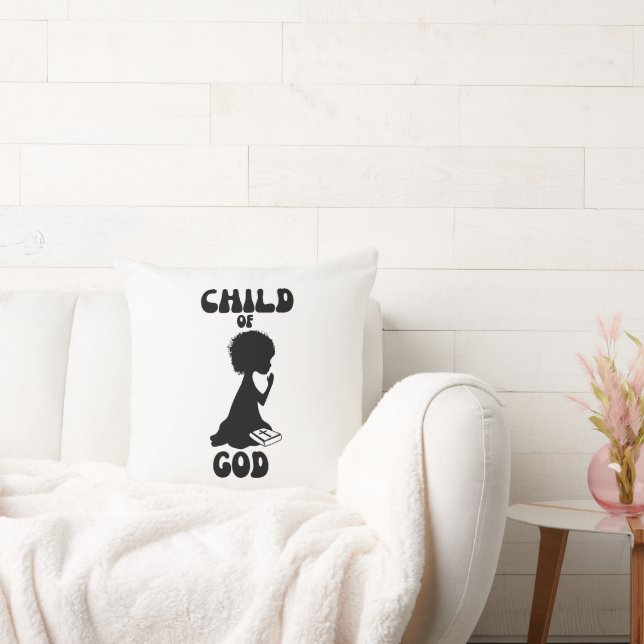 Child Of God Bible Quote Throw Pillow (Couch)