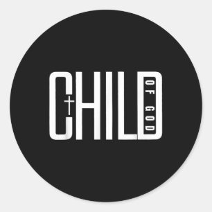Child Of God, Christian Mens Bundle Religious  Classic Round Sticker